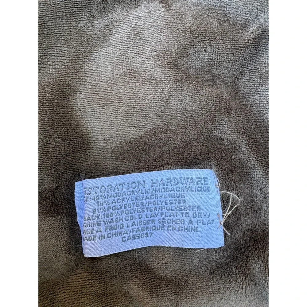 Restoration Hardware Faux Fur Throw Blanket